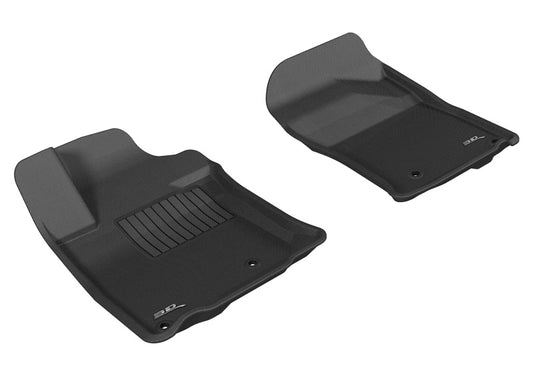 Black 3D MAXpider rubber floor mat for 2010-2013 Lexus GX first row, featuring textured surface and custom fit design.