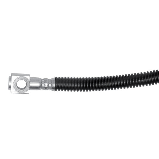 DFC Cadillac DeVille front right brake hose from the brake line kit, showing the flexible rubber and metal fittings.