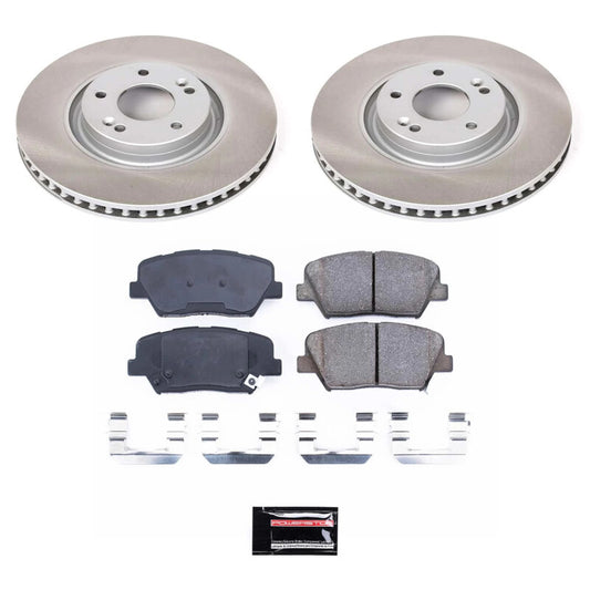PowerStop front semi-coated rotor kit for Hyundai Azera (2012-2017), performance brake kit with clean, durable rotors.