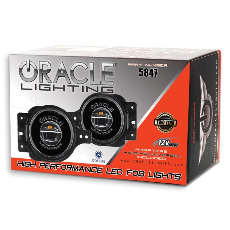Oracle Lighting high performance LED fog lights for Jeep Wrangler JL and Gladiator JT, no halo, featuring sleek, durable design.