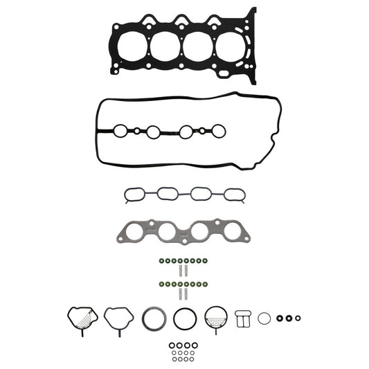 Fel-Pro Toyota Yaris HS 26258 PT PermaTorque engine cylinder head gasket set installed on a engine block.
