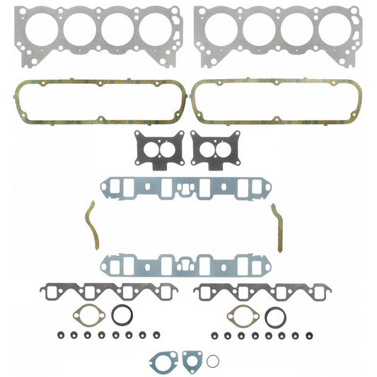 Fel-Pro HS 8004-1 engine cylinder head gasket set showing multiple gaskets and sealing components on a white background.