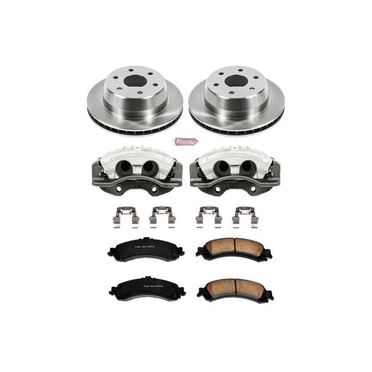 PowerStop rear brake kit with calipers for 2002-2006 Cadillac Escalade, OE-style Autospecialty brake replacement.