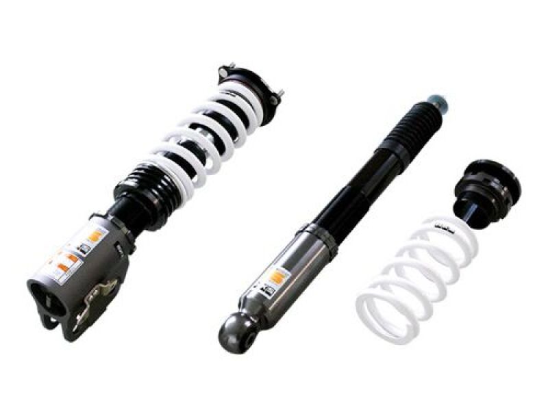 HKS Hipermax S FD2 coilover suspension kit installed on a Honda Civic Type R FD2 showing adjustable shocks and coil spring setup.