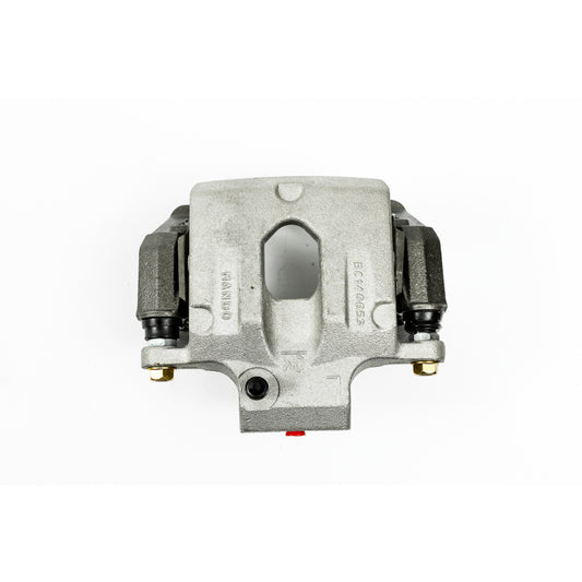 PowerStop rear left OE brake caliper with bracket for Buick Rainier (2004-2007) showing the caliper assembly with mounting bracket.