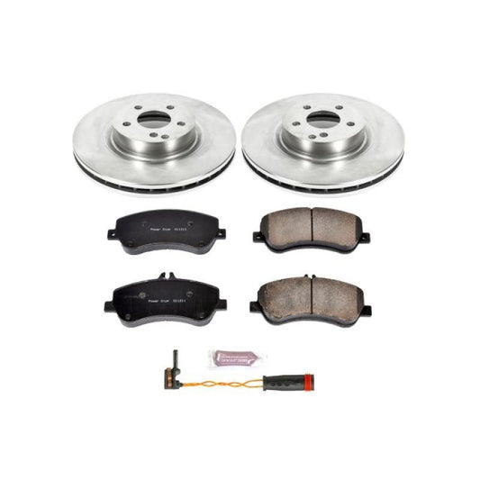 PowerStop OE brake kit for Mercedes-Benz GLK250 2013-2015, front autospecialty brake components with rotors and pads.
