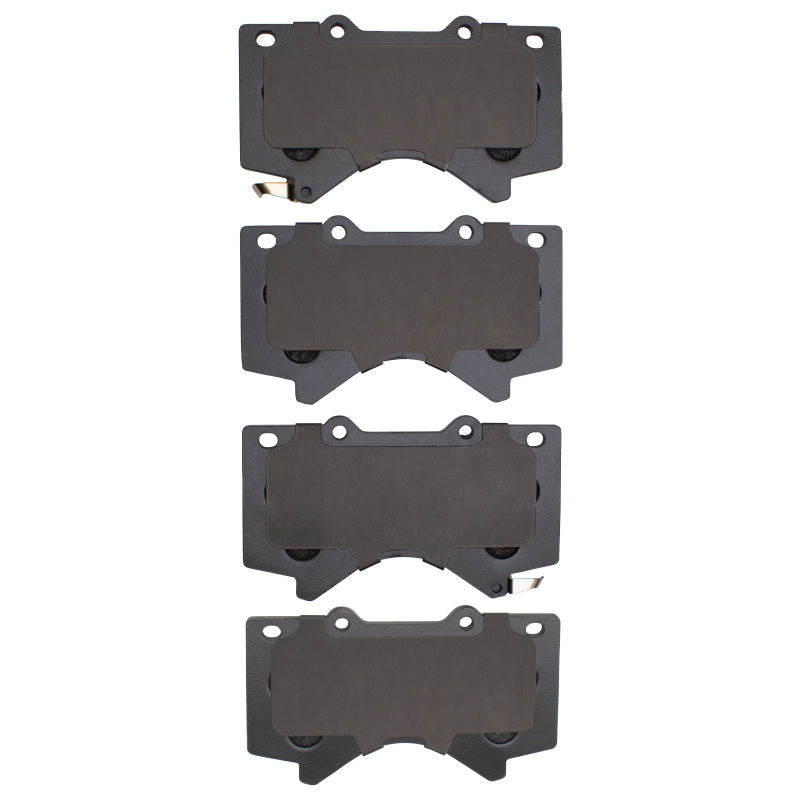 R1 Concepts performance front super duty brake pads for Toyota Sequoia 07-22, shown in the image with brake pad details.