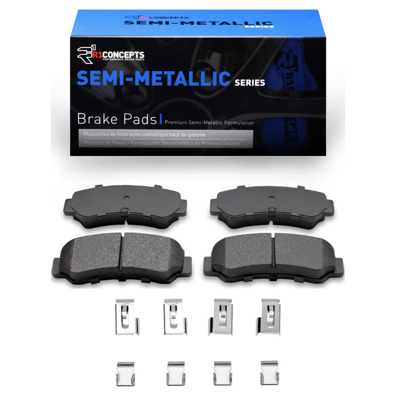 R1 76-80 Plymouth Arrow Rear Semi Met Brake Pads & Hardware Kit