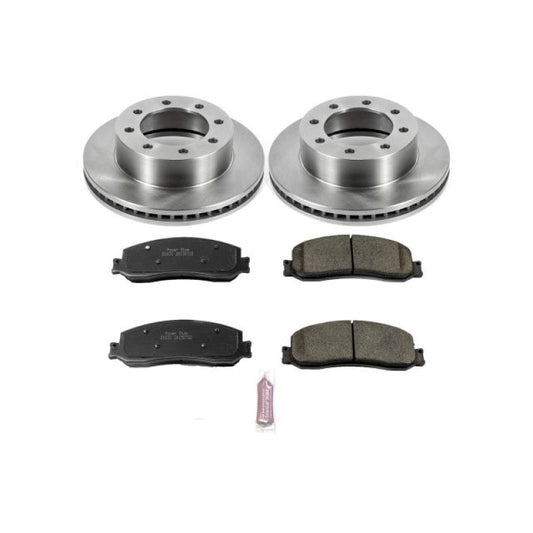 PowerStop OE front brake rotors for 2012 Ford F-350 Super Duty truck in the Autospecialty Brake Kit.