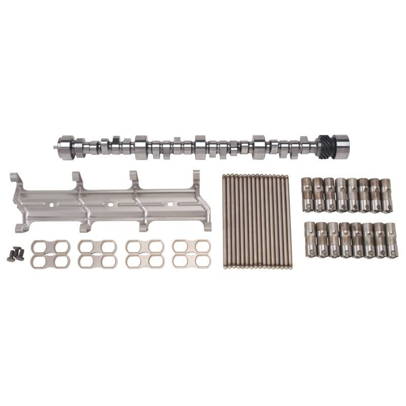 Edelbrock Performer RPM Signature Series camshaft and lifter pushrod kit for 383 engine, showing camshaft components and parts.