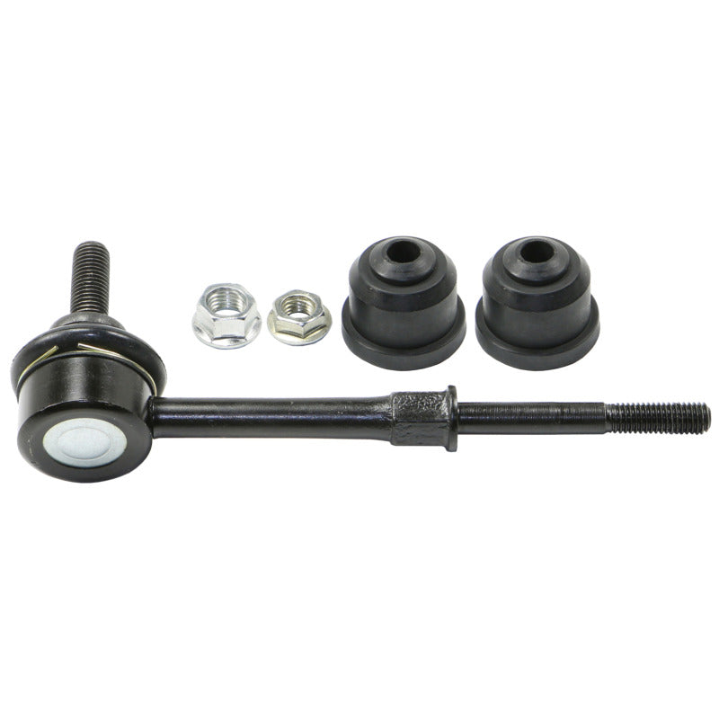 Moog Ford Focus ST rear sway bar endlink, automotive suspension part, close-up view of the sway bar link for the 2013-2018 model.