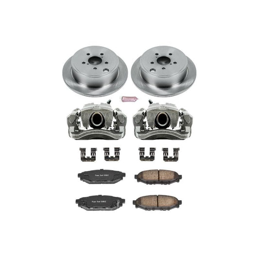 PowerStop rear brake kit with calipers for 2013-2016 Subaru BRZ, includes OE-style brake components and hardware.