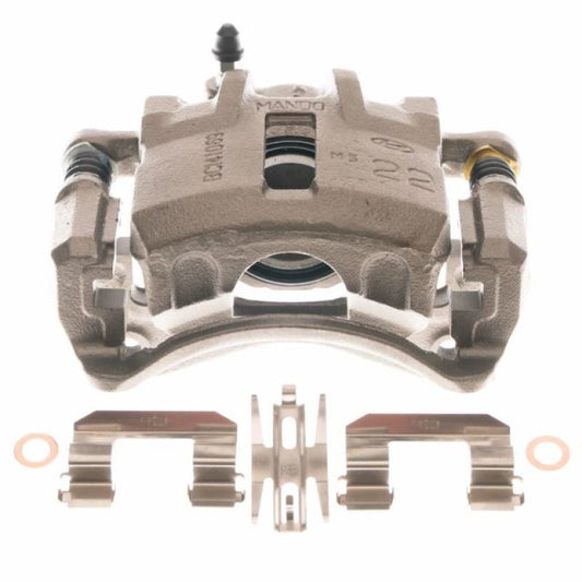 PowerStop OE front right brake caliper with bracket for Hyundai Elantra 2003-2005, automotive parts replacement.