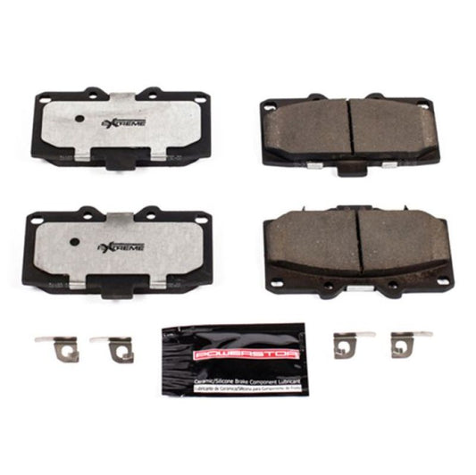 PowerStop Z26 Extreme Street brake pads for 2006-2007 Subaru Impreza front performance brake system with hardware.