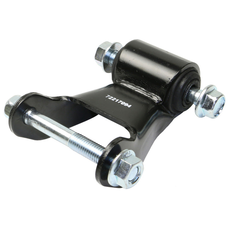 Moog 2007 Chevrolet Silverado 1500 Classic rear leaf spring shackle showing metal components and mounting hardware.