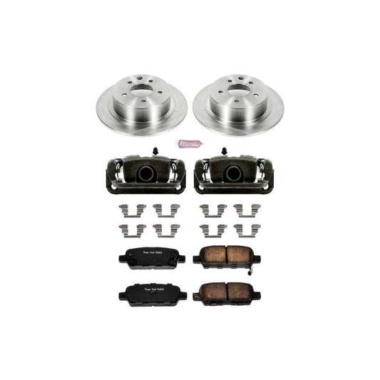 PowerStop rear brake kit with calipers for 2002-2006 Nissan Altima, OE-style brake replacement with hardware included.