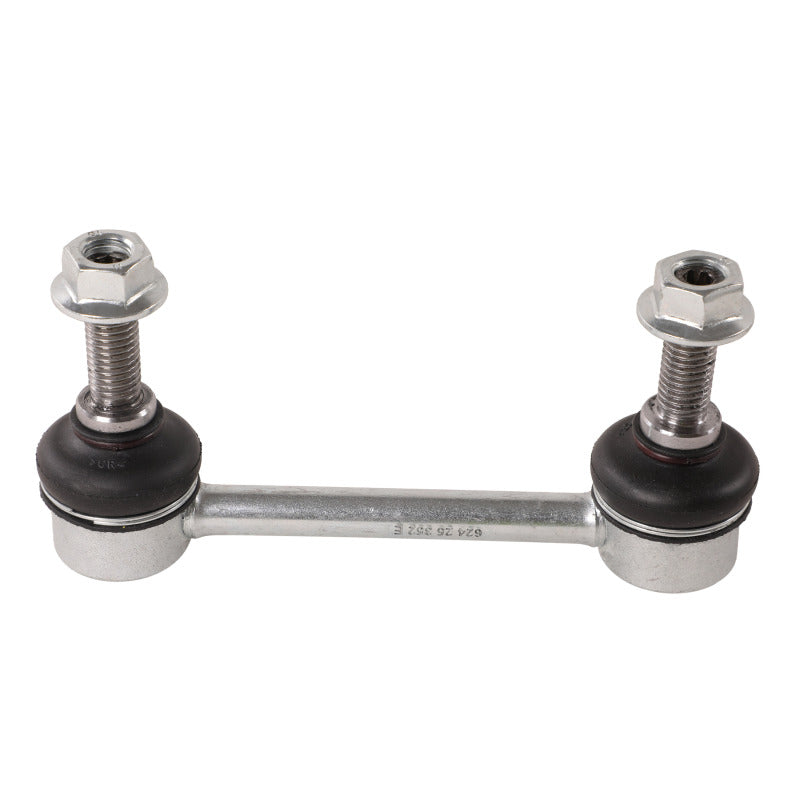 Moog Hummer H3 front sway bar endlink, automotive suspension part with metal link and bushings for stability.