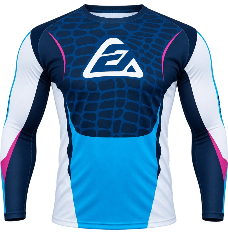 Answer  Syncron Raceday Jersey Dark Blue/Cyan/Grey/Purple - Large