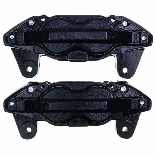 PowerStop front black brake caliper pair for Toyota Tundra (2007-2015) without brackets, performance replacement brake calipers.