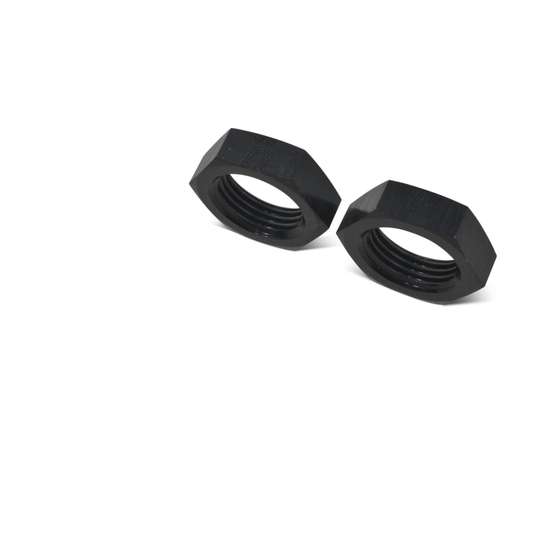 Russell Performance black 90-degree flare to pipe adapter fitting, -4 AN to 1/8in NPT for automotive and fluid transfer applications