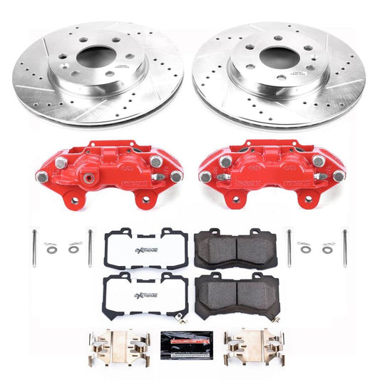 PowerStop front Z36 truck and tow brake calipers for GMC Canyon 2015-2020, performance brake calipers with caliper assembly