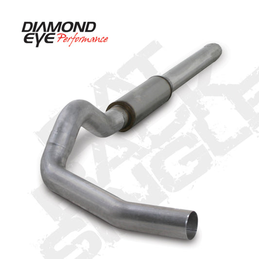 Diamond Eye Performance 5-inch Catback exhaust for 2004.5-2007.5 Dodge Cummins 600 diesel truck, showing the polished stainless steel pipe.