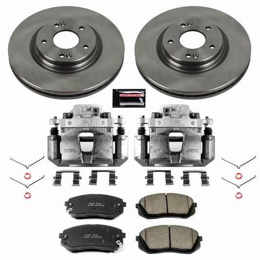 PowerStop front brake kit with calipers for 2015-2016 Hyundai Sonata, includes OE-style brake components and calipers.
