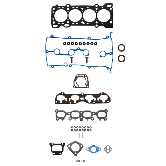 Fel-Pro Mazda Protege HS 9711 PT-1 PermaTorque engine cylinder head gasket set, showing multiple gaskets and components.