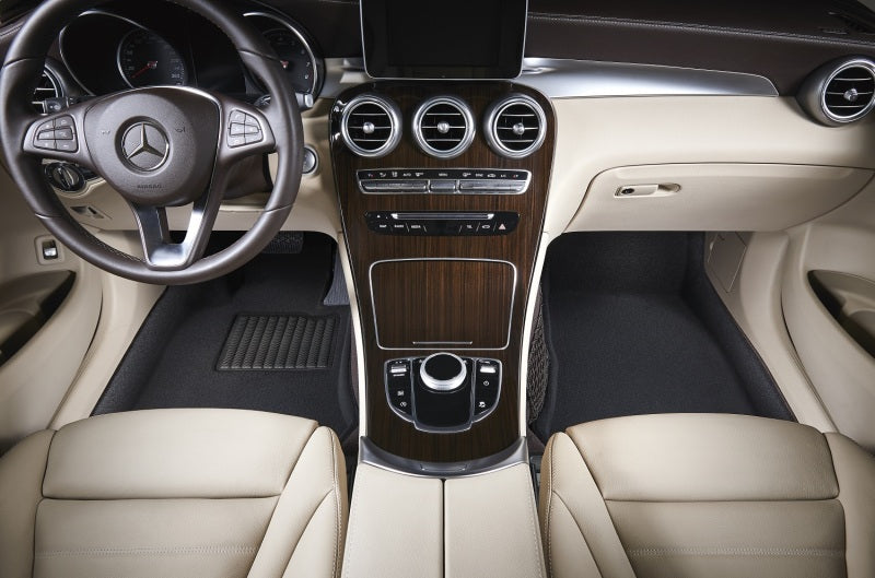 3D MAXpider rubber floor mats for Mercedes-Benz Gls-Class X167 in elegant black, designed for interior protection and style.