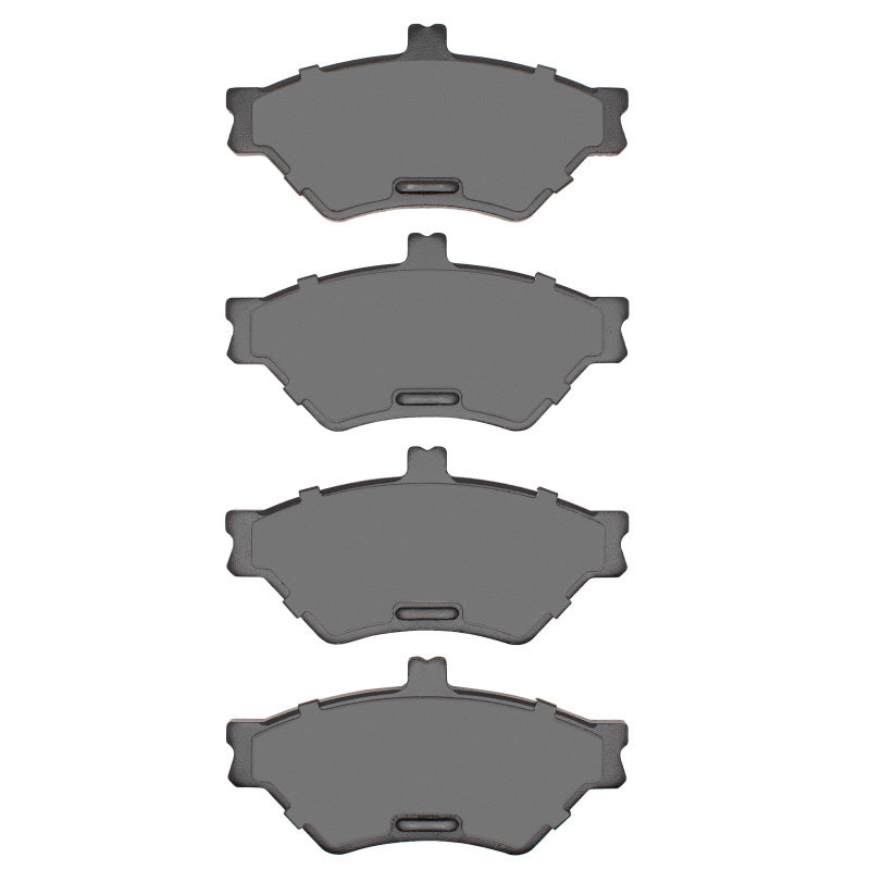 R1 Concepts Ford Crown Victoria R1 Optimum OE Brake Pads front view showing black brake pad with metal backing