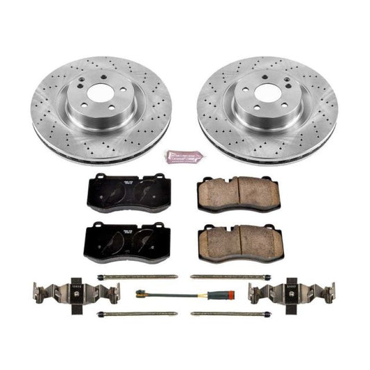 PowerStop OE brake kit for Mercedes-Benz CL550 front, includes brake rotors and pads, designed for optimal stopping power.