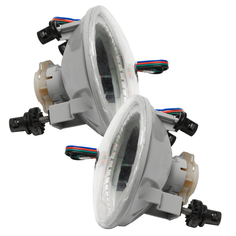 Oracle Lighting amber LED halo fog lights for 2007-2013 GMC Yukon, pre-assembled and mounted on the vehicle.