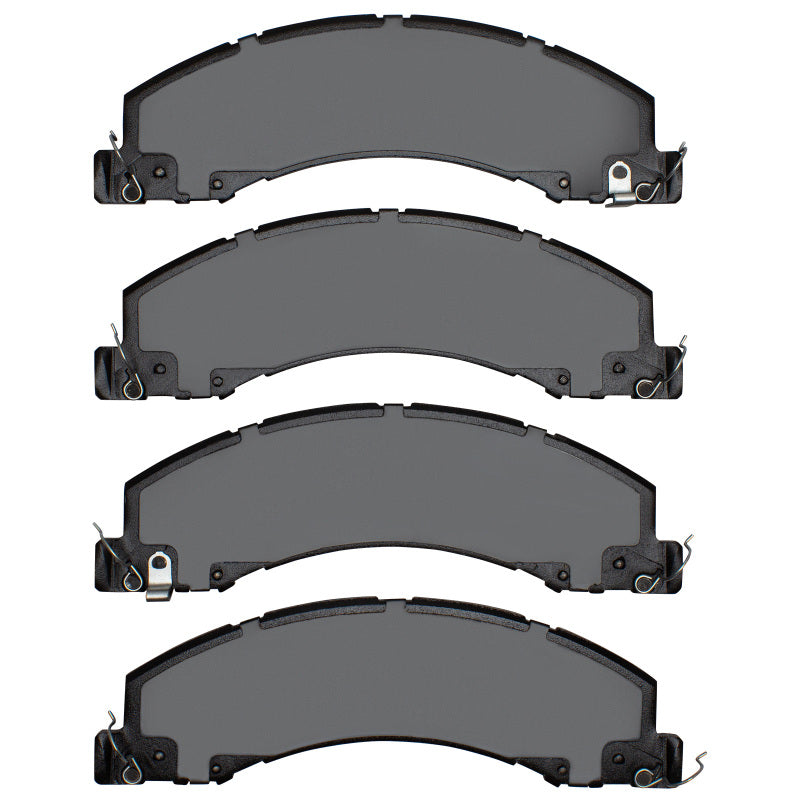 R1 Concepts R1 08-26 Sterling Bullet front super duty brake pads for performance braking, shown in a close-up image.