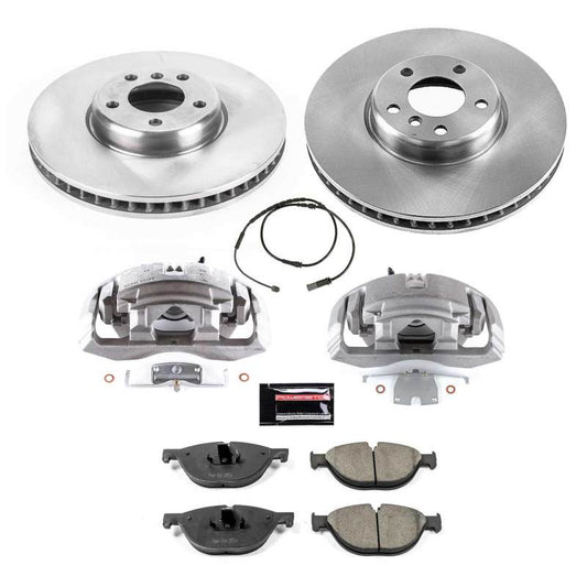 PowerStop OE brake kit for BMW ActiveHybrid 7 2013-2015 front brakes with calipers, auto specialty design