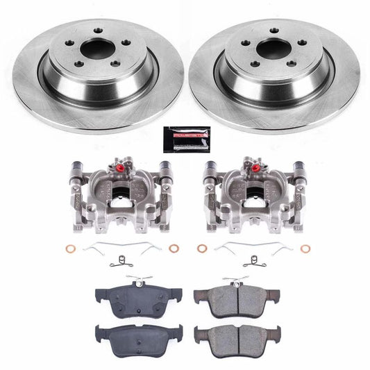 PowerStop rear Ford Edge brake kit with calipers for 2015-2019 models, OE-style brake components for reliable stopping power.