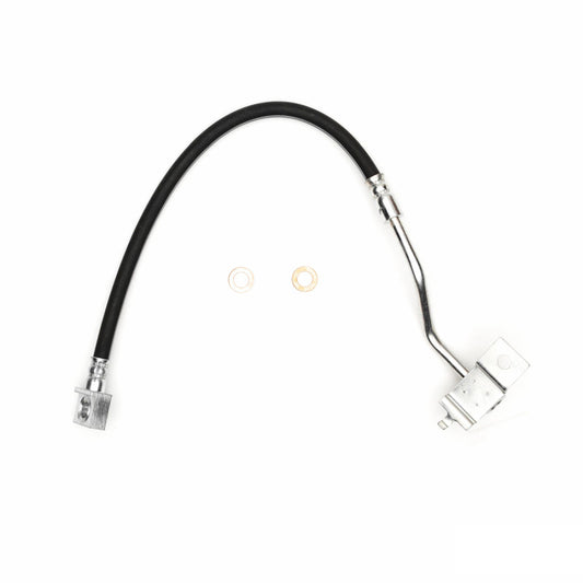DFC Ford Thunderbird rear brake hose from the brake line kit, showing the flexible rubber brake line with metal fittings.