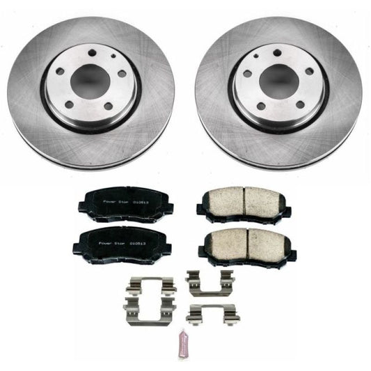 PowerStop OE brake kit for 2016-2018 Mazda CX-5 front brakes, includes brake rotors and pads, automotive replacement parts