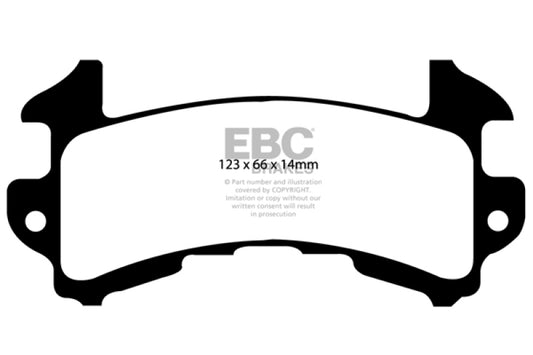 EBC Greenstuff rear brake pads for 79-85 Buick Riviera 3.8 Turbo, high-performance brake pads for improved stopping power.
