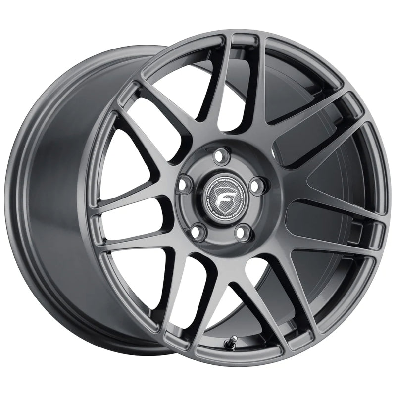 Forgestar F14 17x10 cast wheel in gloss black with 6x135 bolt pattern, ET42 offset, 87.1 bore, and 7.15-inch backspacing.