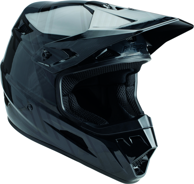 Answer AR3 Rapid helmet for youth in black and dark grey, medium size, designed for safety and comfort during sports.