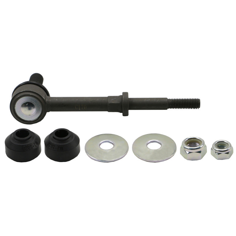 Moog Dodge Ram 1500 front sway bar endlinks kit, vehicle suspension component with metal links and bushings.