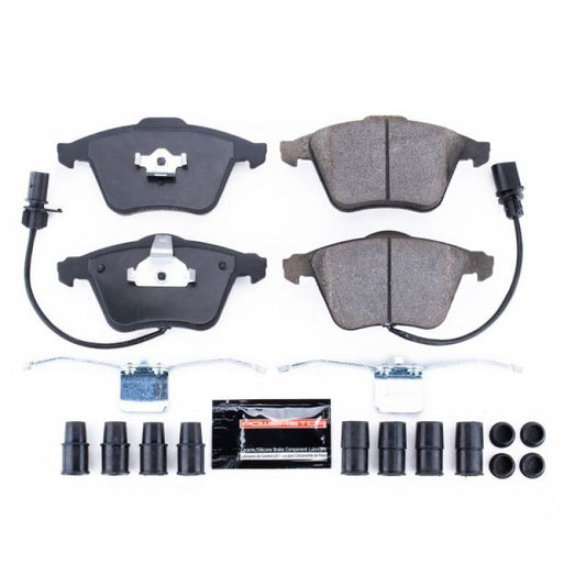 PowerStop Z23 Evolution Sport front brake pads for Audi A4 2005-2009, performance brake pads with hardware included.