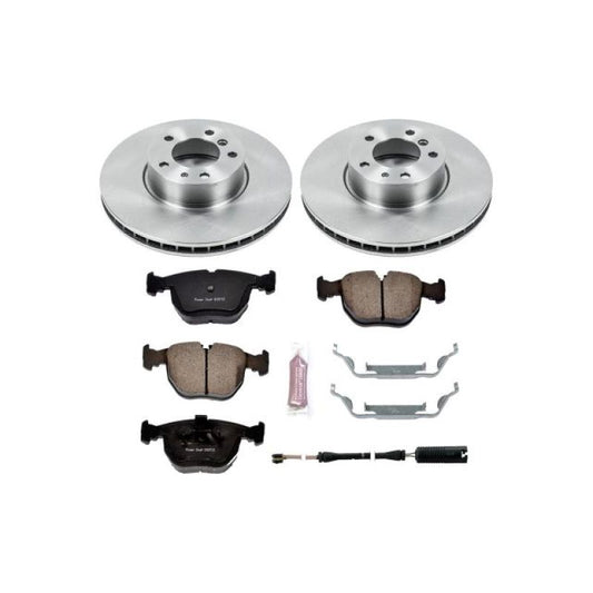 PowerStop OE brake kit for 1995 BMW 740i front, including brake rotors and pads, designed for optimal stopping performance.