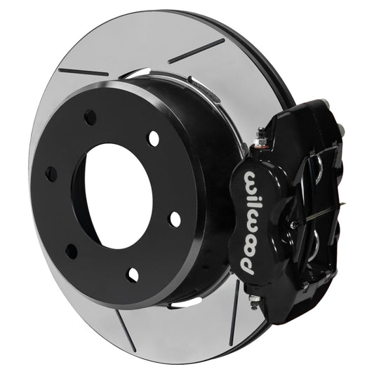 Wilwood forged Dynalite rear brake kit for Chevy Blazer 1971-1991, featuring black finish and 12.19-inch slotted rotors.