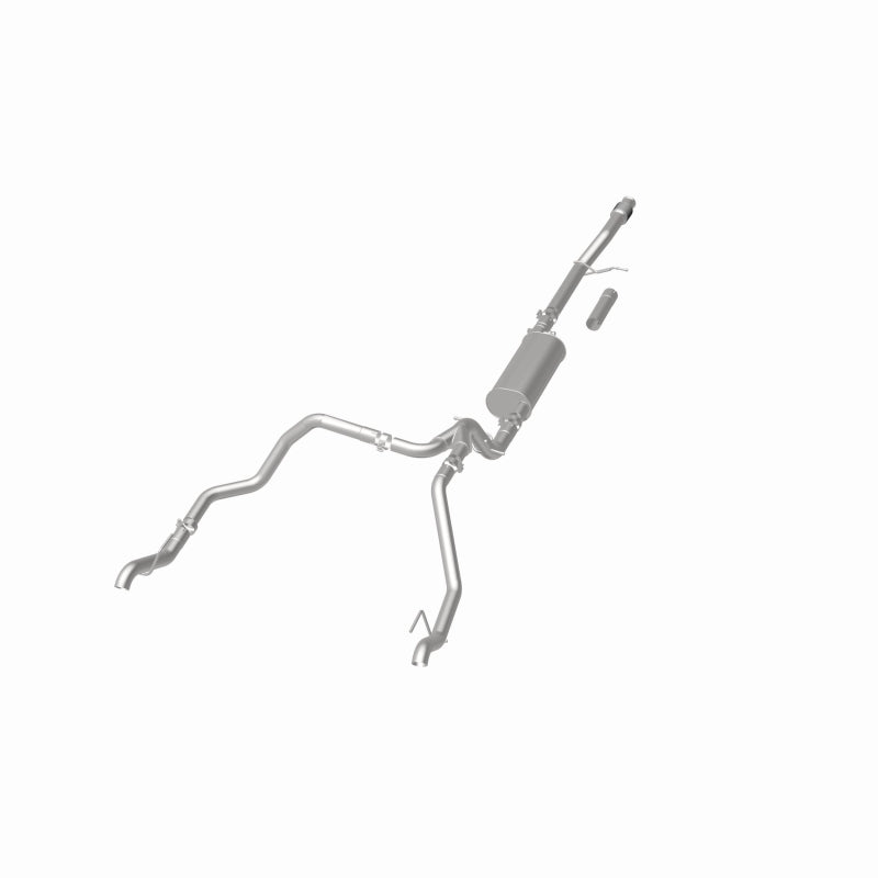 Magnaflow catback exhaust kit for Chevrolet Silverado 1500 5.3L, featuring a direct-fit replacement with polished metal pipes.