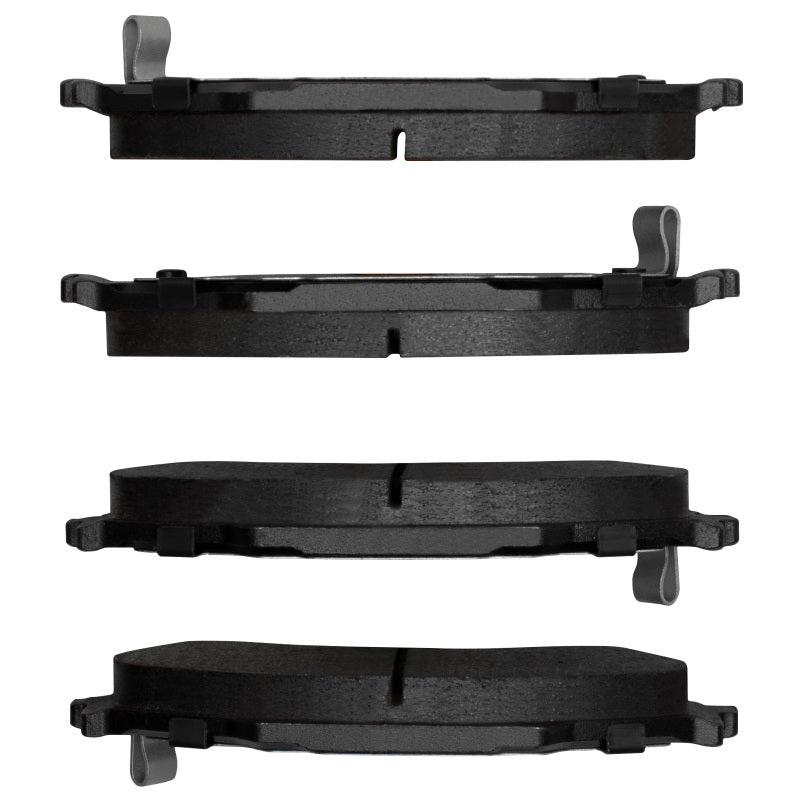 R1 Concepts OE Rear Brake Pads for Oldsmobile Bravada 97-05, showing the brake pad set with metal backing plates and friction material.