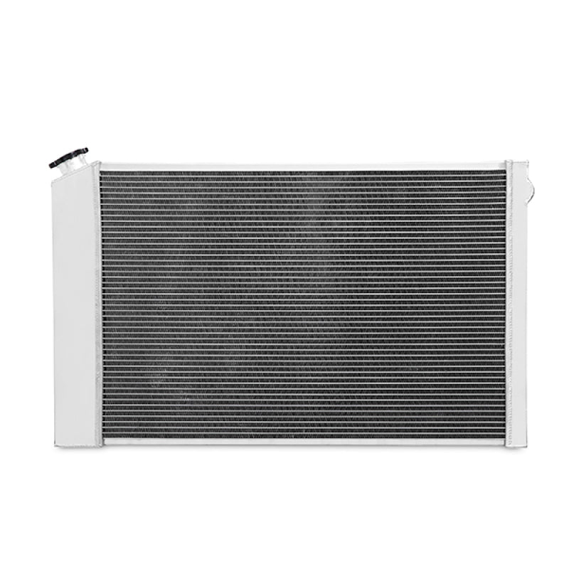 Mishimoto 78-86 GM C/K Truck X-Line aluminum radiator with cooling fins and inlet/outlet ports for enhanced engine cooling.