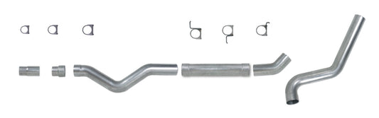 Diamond Eye Performance 5-inch catback exhaust pipe for 2006-2007.5 Chevy 6.6L 2500/3500, showing the single replacement pipe and polished finish.