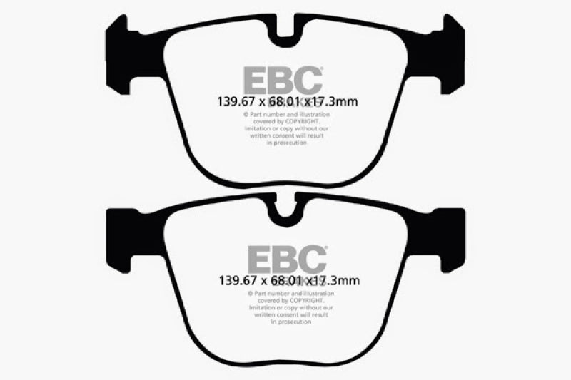 EBC Greenstuff rear brake pads for BMW 535i 3.0 Twin Turbo GT F07, high-performance brake pads for enhanced stopping power.