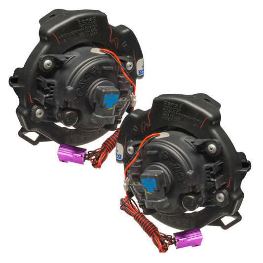 Oracle Lighting Nissan Armada fog lights with colorSHIFT SMD technology, pre-assembled for 2008-2014 models, shown installed on vehicle.